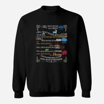 I Will Read Books On A Boat And Everywhere Reading Sweatshirt | Crazezy