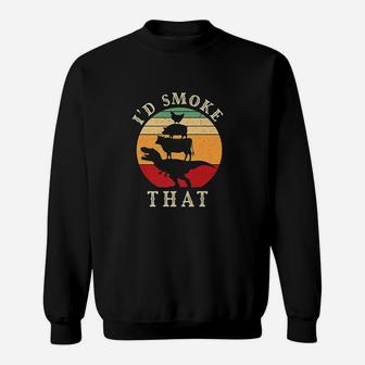 I Would Smok That Funny Bbq Vintage Meat Smoker Grill Gift Sweatshirt | Crazezy