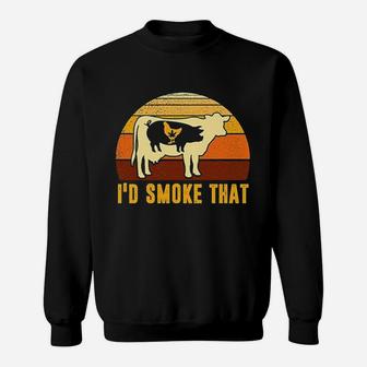 I Would Smok That Vintage Funny Bbq Grilling Party Sweatshirt | Crazezy DE
