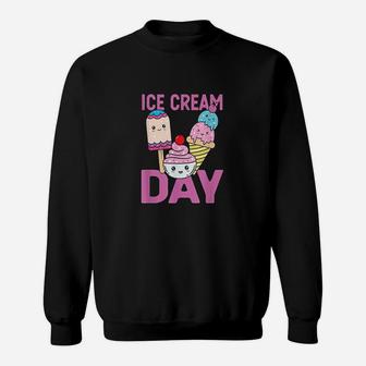 Ice Cream Day Kawaii Ice Cream Lover Gift Ice Pop Gelato Sweatshirt | Crazezy