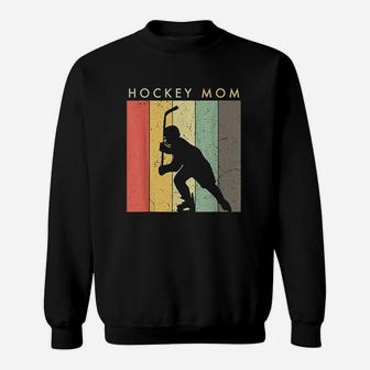 Ice Hockey Mom Retro Vintage Sweatshirt | Crazezy