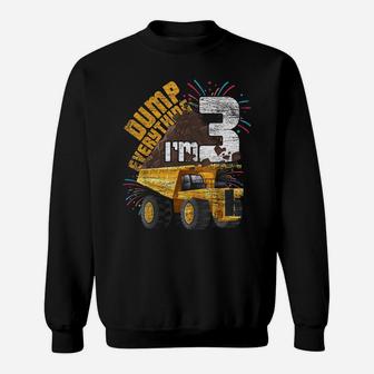 I'm 3 Years Old Birthday Boy Truck Gifts 3Rd Birthday Sweatshirt | Crazezy