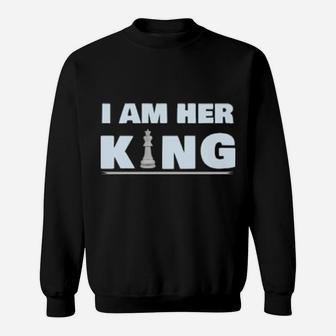 I'm Her King Chess Shirt Valentines Chess For Couple Sweatshirt - Monsterry