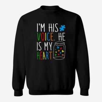 I'm His Voice He Is My Heart Sweatshirt - Monsterry