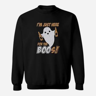 Im Just Here For The Boos Ladies Sweatshirt | Crazezy CA