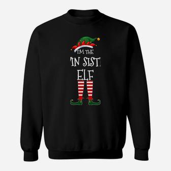 I'm The Twin Sister Elf Matching Family Unique Group Xmas Sweatshirt | Crazezy
