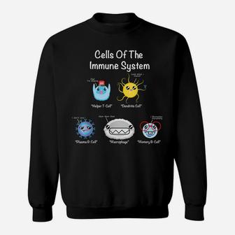 Immune System Cells Biology Cell Science Humor Immunologist Sweatshirt | Crazezy CA