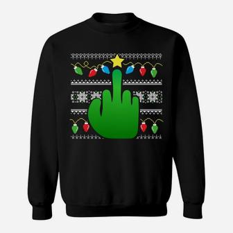Inappropriate Ugly Christmas Sweater Style Funny Sweatshirt Sweatshirt | Crazezy