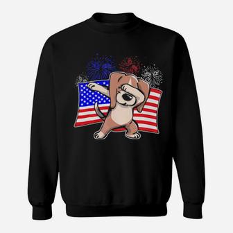 Independence Day Dabbing Beagle 4Th Of July Kids Sweatshirt - Monsterry