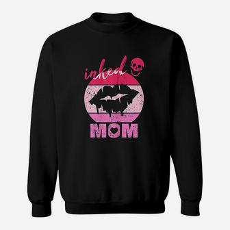 Inked Mom Lips Proud Mother With Tattoos Sweatshirt | Crazezy