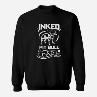 Inked Pit Bull Dad Sweatshirt | Crazezy