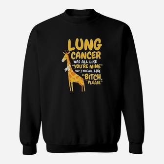Inspirational Canker Survivor Funny Quote Giraffe Gift Sweatshirt | Crazezy UK