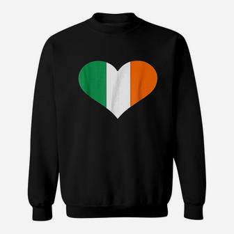 Ireland Heart Flag Sweatshirt | Crazezy
