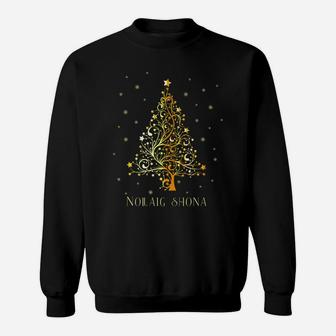 Irish Christmas Tree Ireland Ornament Decoration Star Xmas Sweatshirt | Crazezy DE