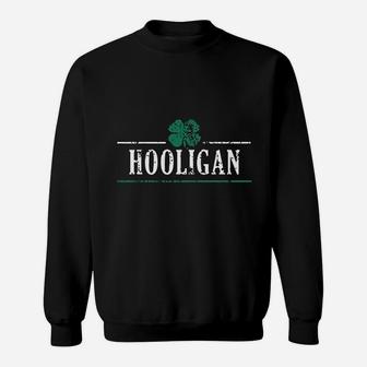 Irish Clover Hooligan Funny Saint Patricks Day Lucky Irish Sweatshirt - Thegiftio UK