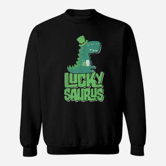 Irish Dinosaur Luckysaurus St Patrick's Day Sweatshirt - Monsterry