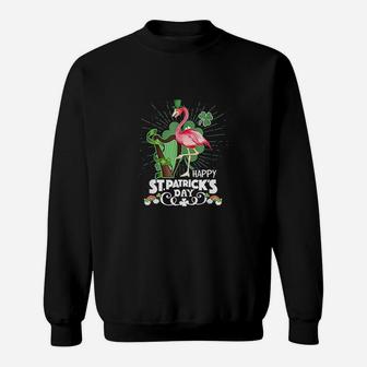 Irish Flamingo Green Saint Patrick Day Lucky St Pattys Sweatshirt - Thegiftio UK