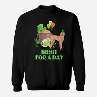 Irish For A Day Pembroke Vizsla St Patricks Day Sweatshirt - Monsterry CA