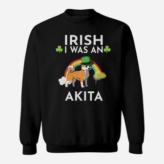 Irish I Was An Akita Dog Leprechaun St Patricks Day Sweatshirt - Monsterry AU