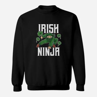 Irish Ninja Awesome St Patricks Day Paddys Luck Irish Gift Sweatshirt | Crazezy AU