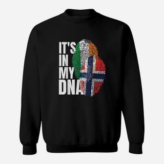 Irish Plus Norwegian Mix Dna Heritage Flag Sweatshirt - Thegiftio