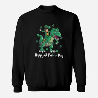Irish Riding Dinosaurs Happy Sweatshirt - Monsterry