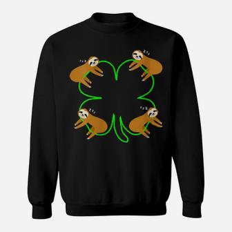 Irish Shamrock Leprechaun Sloth St Patricks Day Sweatshirt - Monsterry AU