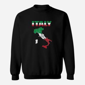 Italian Flag On Italy Sweatshirt | Crazezy