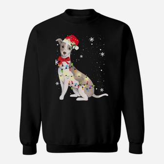 Italian Greyhound Dog Christmas Light Xmas Mom Dad Gifts Sweatshirt Sweatshirt | Crazezy UK
