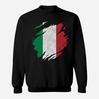 Italy Flag Italian Pride Vintage Italia Sweatshirt | Crazezy
