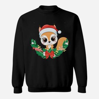 It's A Funny Squeaky Sound Tshirt Christmas Squirrel Sweatshirt Sweatshirt | Crazezy
