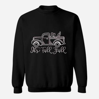 Its Fall Yall Truck Pumpkin Graphic Sweatshirt | Crazezy AU