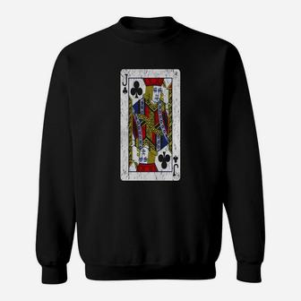 Jack Of Clubs Playing Card Sweatshirt - Thegiftio UK
