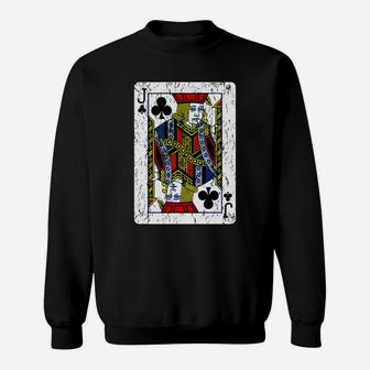 Jack Of Clubs Playing Card T-shirt Sweatshirt - Thegiftio UK