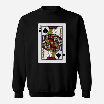 Jack Of Spades Playing Card T-shirt Sweatshirt - Thegiftio UK