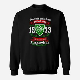 Jahrgang 1973 Sweatshirt, Leben Beginnt mit 30 Spruch - Seseable