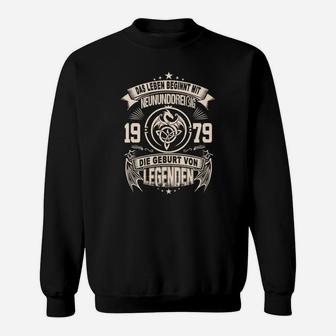 Jahrgang 1979 Legendäres Geburtstags-Sweatshirt, Retro Design - Seseable