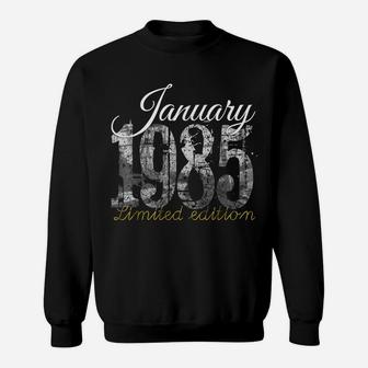 January 1985 Tee - 35 Year Old Shirt 1985 35Th Birthday Gift Sweatshirt | Crazezy UK