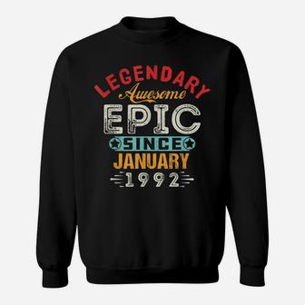 January 1992 Birthday Vintage Presents For 28 Year Old Gift Sweatshirt | Crazezy