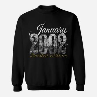 January 2002 Tee - 18 Year Old Shirt 2002 18Th Birthday Gift Sweatshirt | Crazezy CA