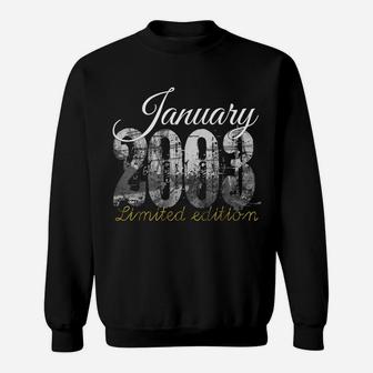 January 2003 Tee - 17 Year Old Shirt 2003 17Th Birthday Gift Sweatshirt | Crazezy CA