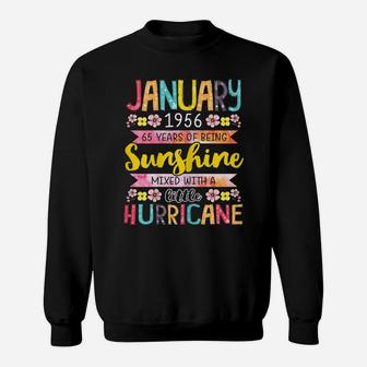 January Girls 1956 Birthday Gift 65 Years Old Made In 1956 Sweatshirt | Crazezy DE