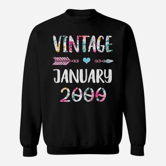 January Girls 2000 Birthday Gift 21 Years Old Made In 2000 Sweatshirt | Crazezy AU