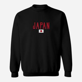 Japan Flag Vintage Red Text Sweatshirt | Crazezy DE
