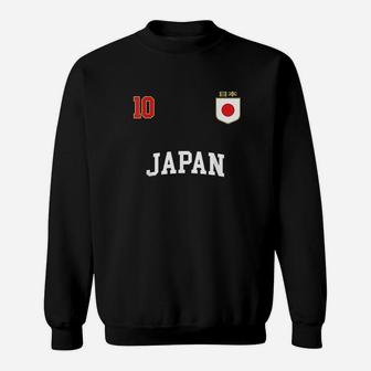 Japan Soccer Team 10 Retro Japanese Flag Sweatshirt | Crazezy AU