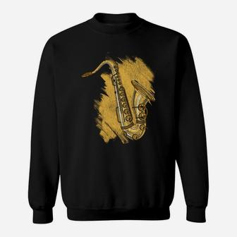 Jazz Musician Gift Musical Instrument Saxophone Sweatshirt | Crazezy CA