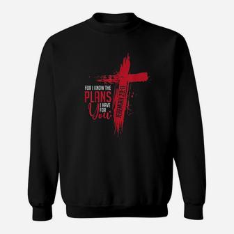 Jeremiah Christian Religious Verse Cross Sweatshirt | Crazezy UK
