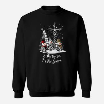 Jesus Reason Christmas Season Faith Love Snowman Christian Sweatshirt | Crazezy UK