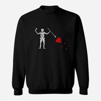 Jolly Roger Pirate Flag Skull & Crossbone Blackbeard Sweatshirt - Thegiftio