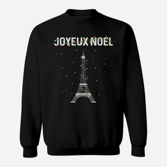 Joyeux Noel French Paris Eiffel Tower Christmas Sweatshirt | Crazezy UK